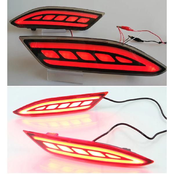 2Pcs Led Rear Lights for Honda HR-V HRV Vezel 2014 2015 2016 2017 2018 Brake Lights Rear Bumper Turn Signal Lamp Warning Light