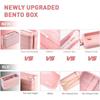 Set Cutie de Prânz Stil Japonez cu 35 de Piese, Stivuibilă pe 3 Niveluri cu Separatoare, Geantă de Prânz pentru Adolescenți și Fete, Cutie Bento Etanșă
