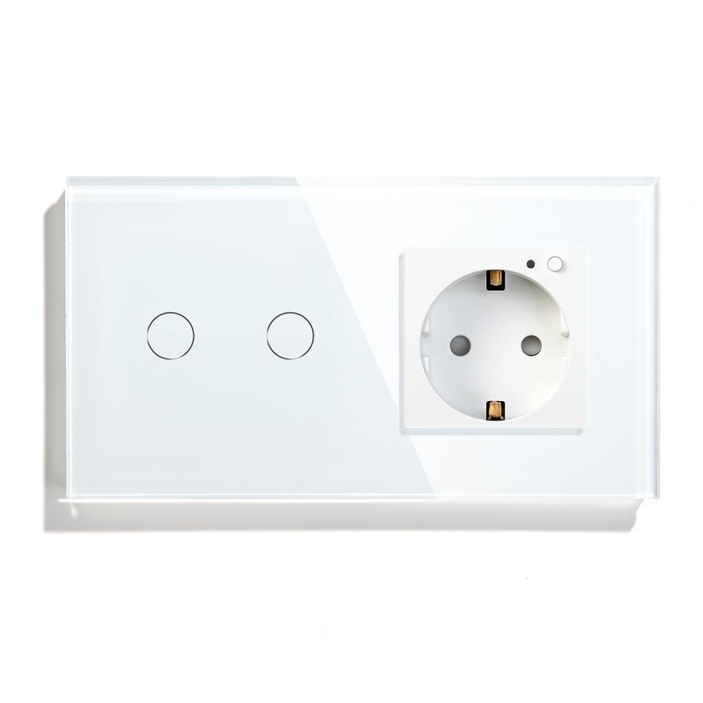 Factory Customized Tuya App 1/2/3 Gang Switch Smart Wall Switch and Outlet