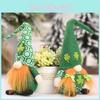 St. Patrick's Day Green Hat Plush Doll Delightful Irish Decor With Shamrock Design