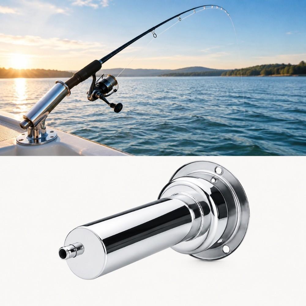 2 in 1 Marine Rod Cup Holder Stainless Steel Fishing Rod Holder Durable Boat Rod Holder for Ship