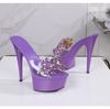 Fashion Catwalk Model High Heels with Stiletto Sexy Waterproof Platform 15cm Hate Heaven High Heels Slippers Female Summer