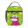 1 Piece Zipper Closure Eyes Storage Bag Pocket Crayon Shin-chan  School Lunch Food Box Reusable For Lunch Food Bag