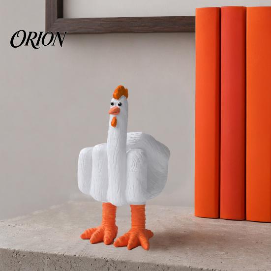 Whimsical Desk Decoration Funny Duck/Chick Figurine, Creative Resin Animal Statue Desktop Ornament, Gift for Duck Lovers Sculpture Home Office Decor,