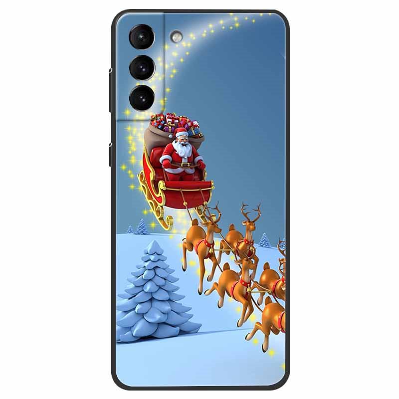 Christmas Case For Samsung S21 Plus Case S21 FE Silicone Soft TPU Cover for Samsung Galaxy S21 / S21 Ultra FE + 5G Case New Year