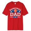 Basketball Dad Medal Hip Hop Printed Men Tshirts Sweat Cotton Casual Short Sleeve Fashion Breathable Loose Oversized T-Shirt
