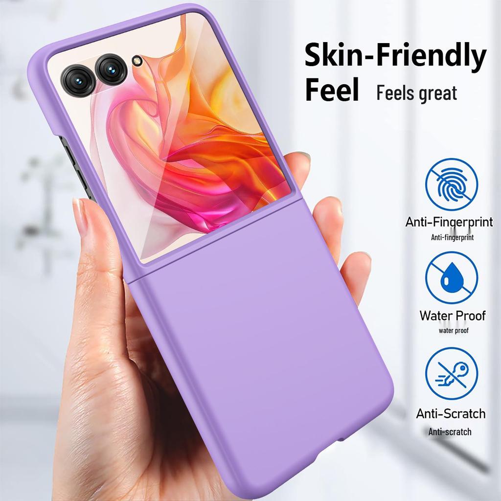 Motorola Razr50 Folding Screen Skin-Feel Protective Case with Tempered Film