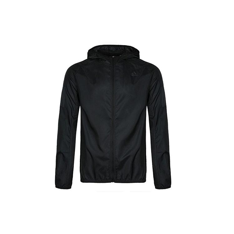 adidas Own The Run Jkt Running Athleisure Casual Sports hooded Zipper Jacket Black Men s DN8763 M