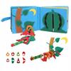 Felt book with detachable elements, 3D board, farm house JP-1001