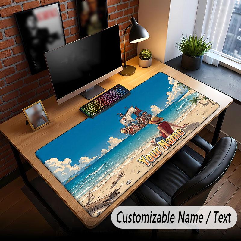 Benutzerdefiniertes Erweitertes Mauspads, One Piece Gaming Schreibtischmatte Für Home Office Desktop Dekoration