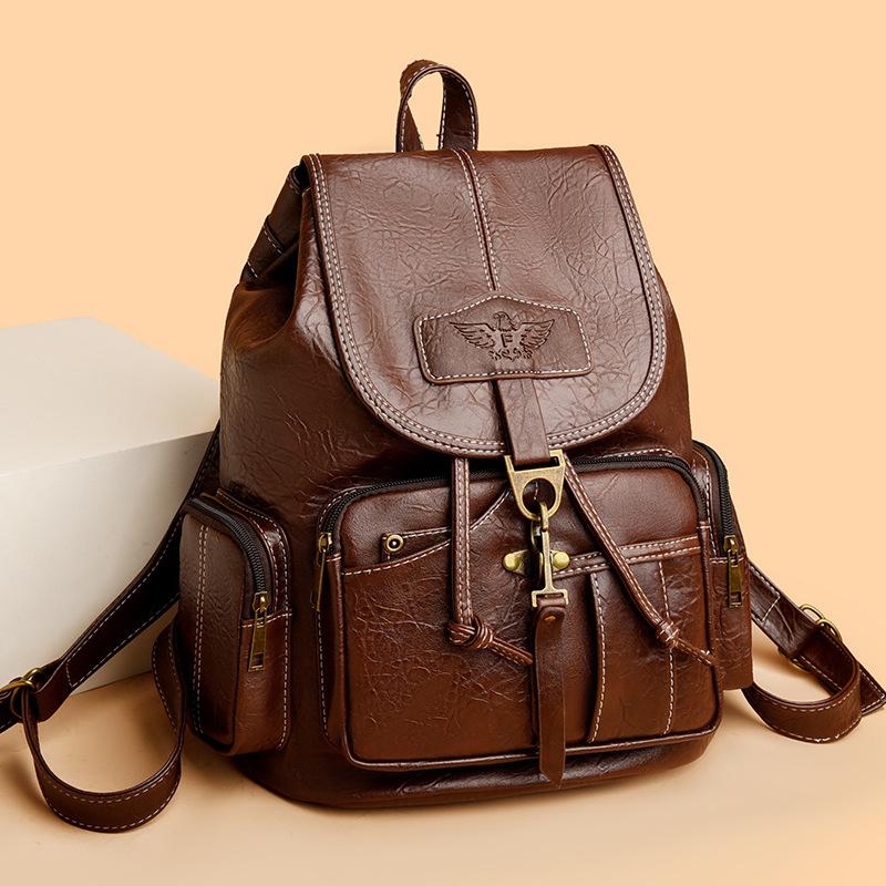 Retro Backpack, Trendy and Fashionable Women's Bag, Large Capacity Backpack, Simple Travel Backpack, High-quality Bag