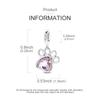 Copper Charm Pink Paw Fit Original Bracelet Diy Fashion Pendant Woman Jewelry