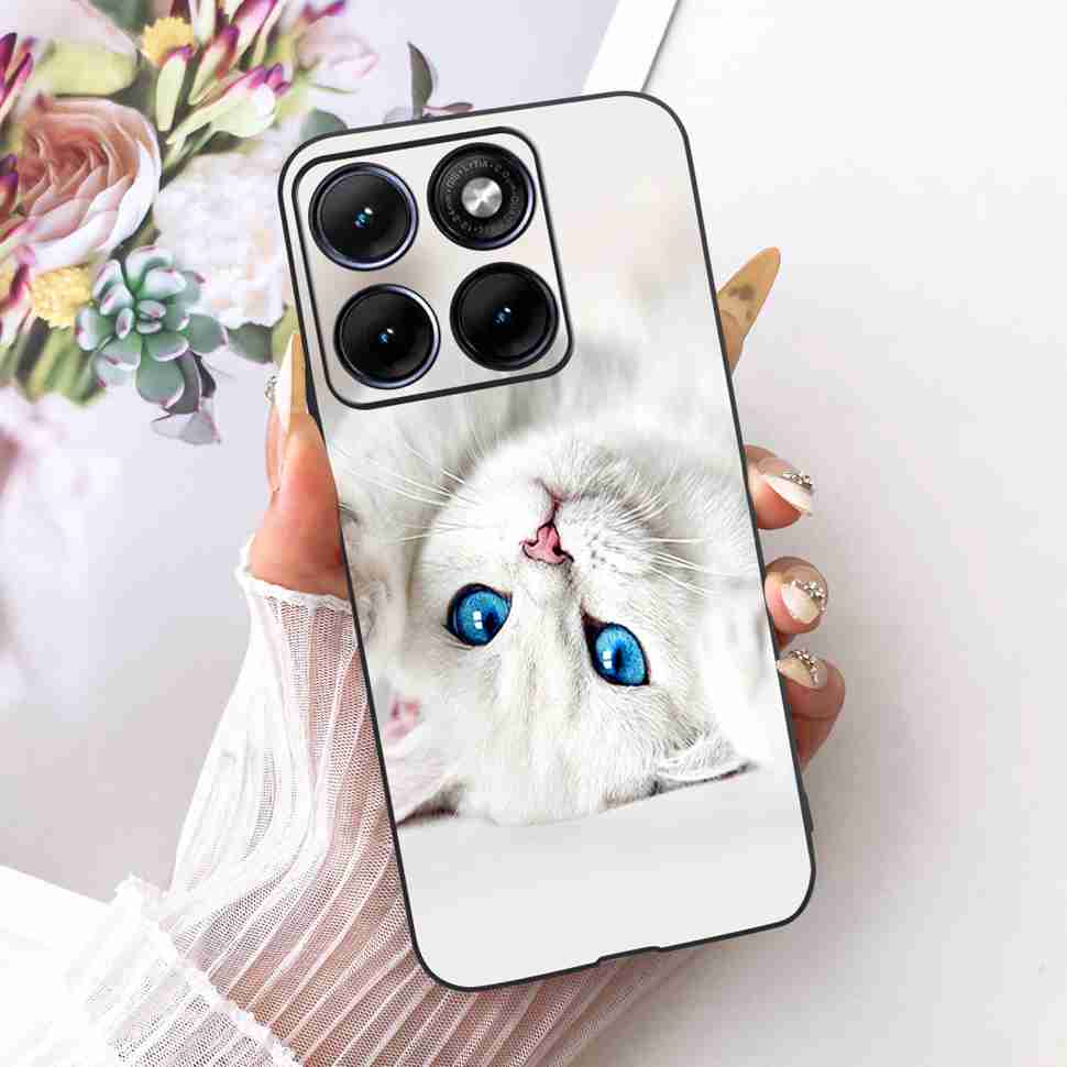 For Motorola Edge 70 Fusion 5G Case Cartoon Cat Panda TPU Black Cover For XT2605-1 XT2605-2 XT2605-4 Soft Silicone Phone Cases