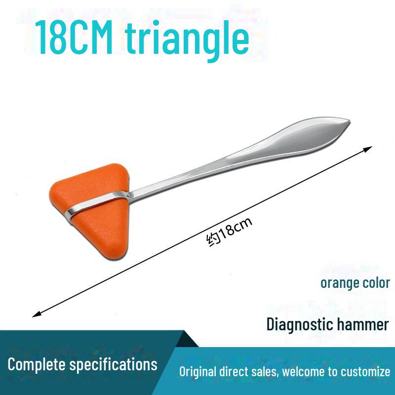 Multifunksjonell diagnostisk hammer i rustfritt stål med skala og rull