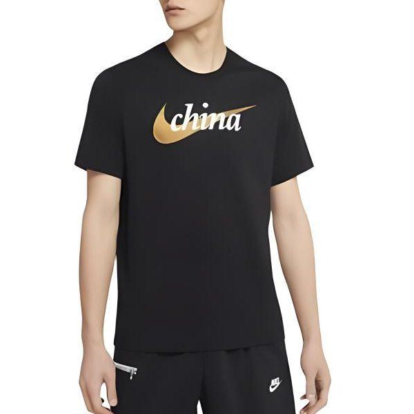 Nike Sports Life Collection T Shirts Men's Black Crew Neck Moderate Straight Fit DM3548-010