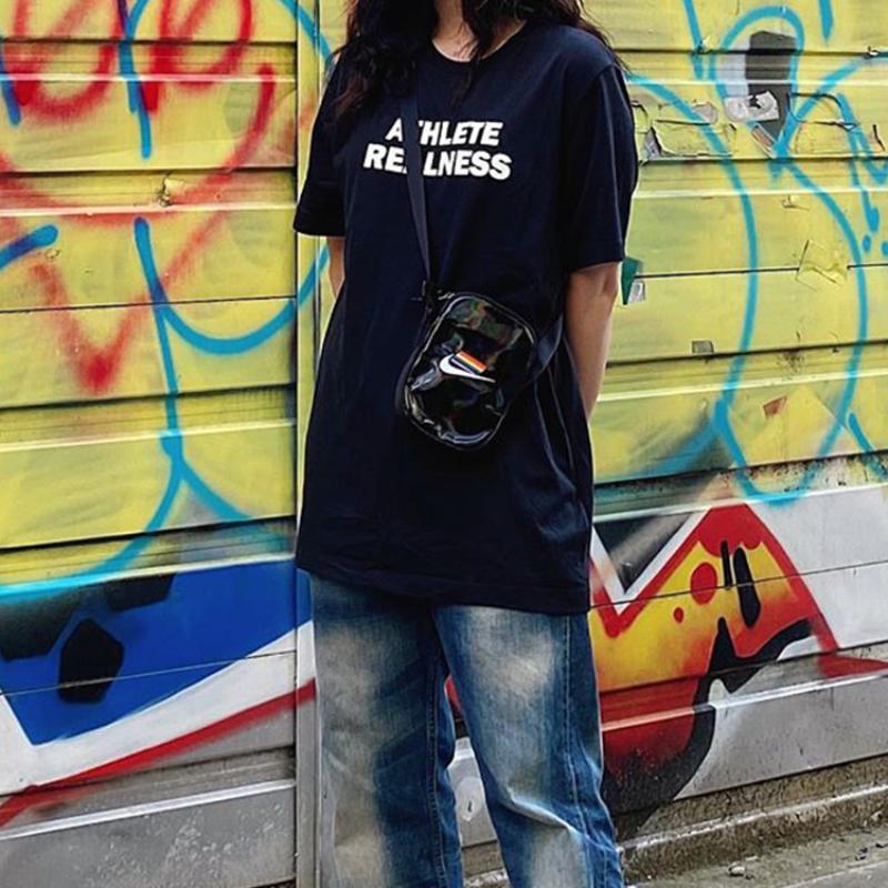 Nike Polyester Umhängetasche, Crossbody-Tasche Regular Unisex Schwarz & Weiß Lässig CZ7940-010