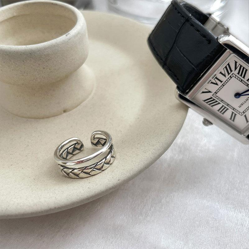 

Современное регулируемое кольцо-твист из корейского серебра 925 пробы, стильное элегантное украшение для женщин