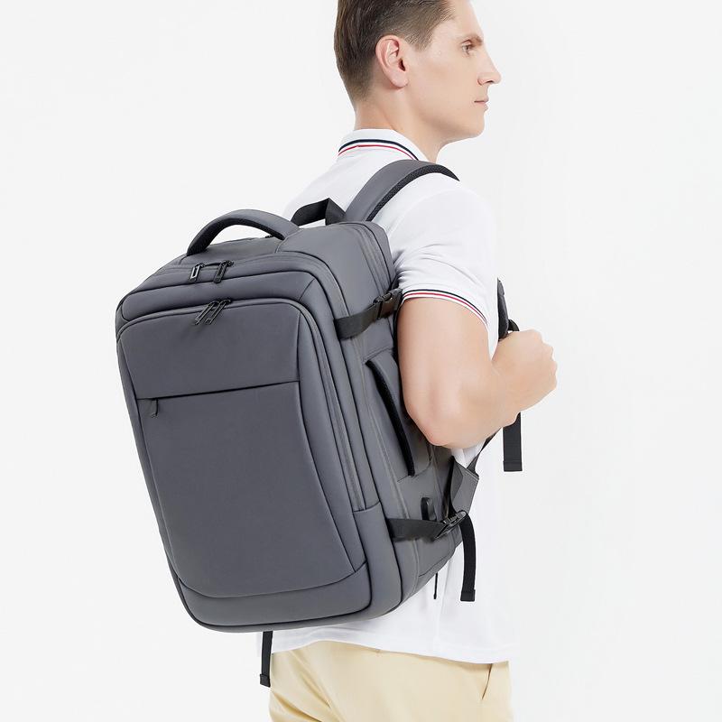 Erweiterbarer Großraum-Rucksack mit Trocken-/Nasstrennung für Reisen und Geschäftsreisen