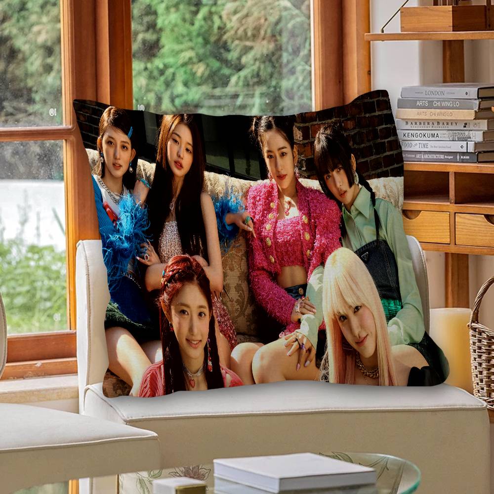 Popular Kpop group I-IveS girls Cushion Cover Decorative Pillow Sofa Home Decor case pillow cases