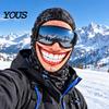 Funny Winter Holiday Gift Ski Mask, Realistic Printed Full Face Cover, Polyester Breathable Humorous Party Costume Mask Balaclava with Neck Protection