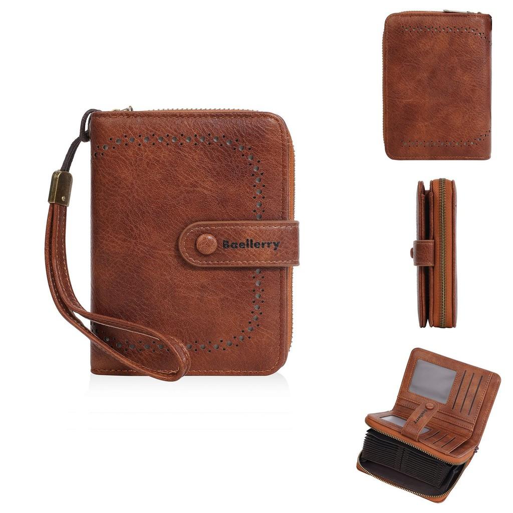 Pu Leather Womens Wallet Card Holder With Antitheft Design For Daily Use