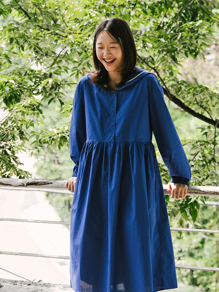 VINCENT NAVY Positano Sailor Dress_Blue