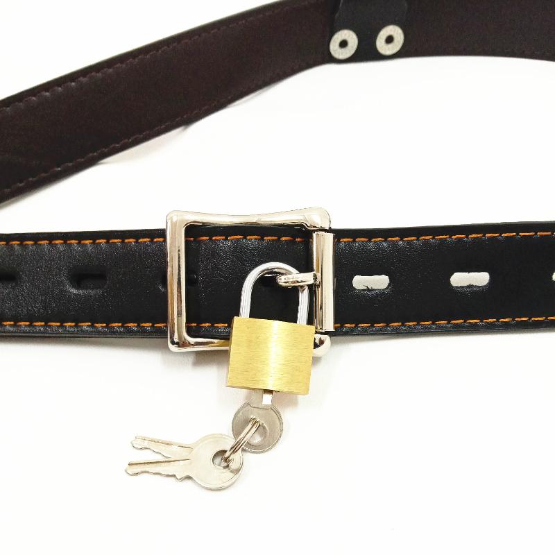 Sexspielzeug Verstellbarer Keuschheitsgürtel aus Leder mit Analhaken aus Edelstahl in 4 Größen, BDSM-Bondage-Fesseln, Butt Plug, Sexspielzeug