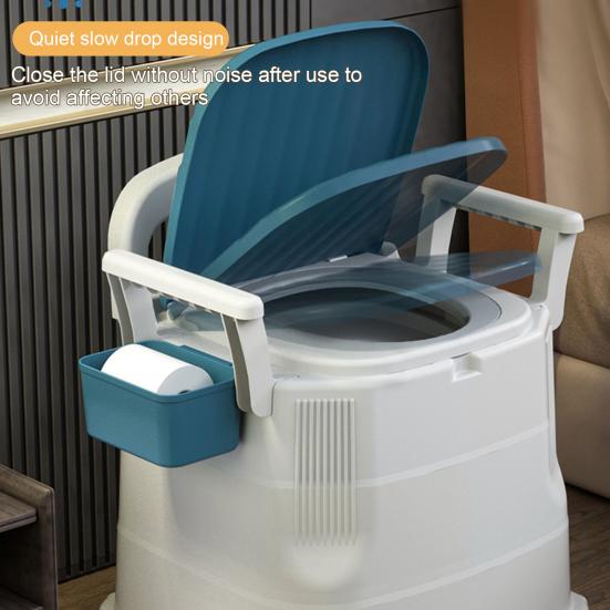 Portable Camping Toilet with Wide Seat for Elder Adults Easy To Clean Stable Portable