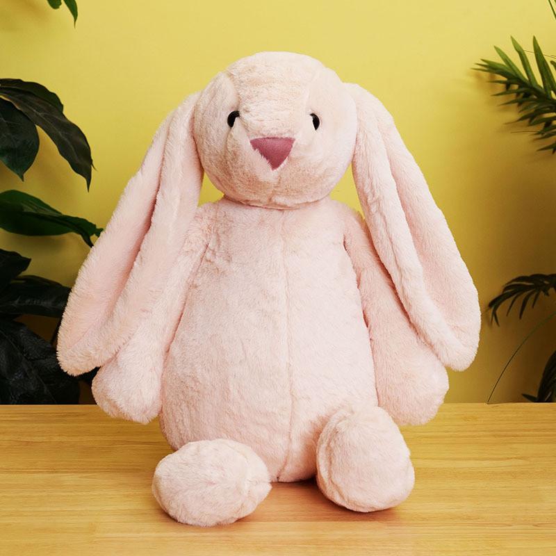 Rabbit Shy Adorable Plush Toy Soft Short Fur Stuffed Animal For Playtime Kids