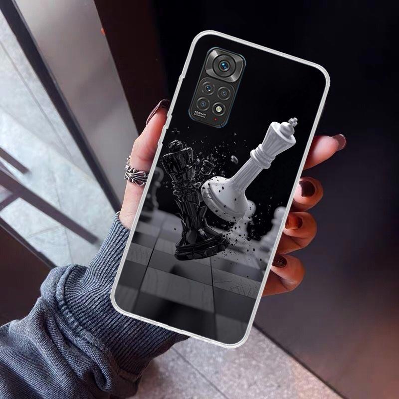 Wettkampf-Schachspiel Handyhülle Für Xiaomi Redmi Note 10 11 12 13 14 15 Pro Plus 11S 12S 14S 11T 11E 10S Weiche TPU-Rückseite R