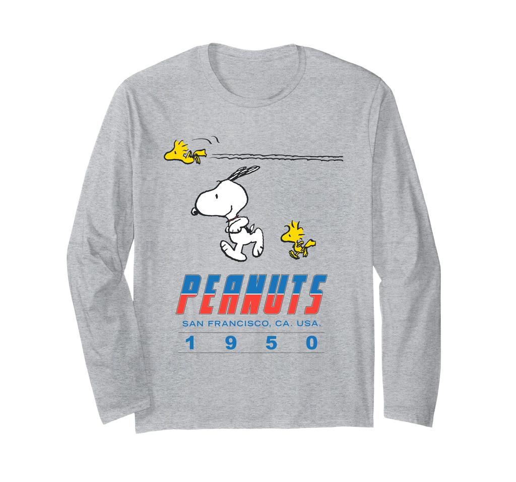 Peanuts Snoopy Woodstock San Francisco Long Sleeve 1950's T-Shirt