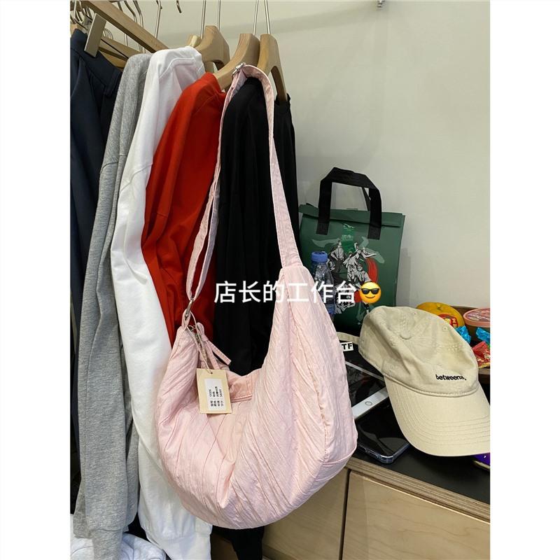 

BUQLE sanbara stall matching sharing~ oblique span shoulder cloth bag lightweight women s bag 0 Standard розовый