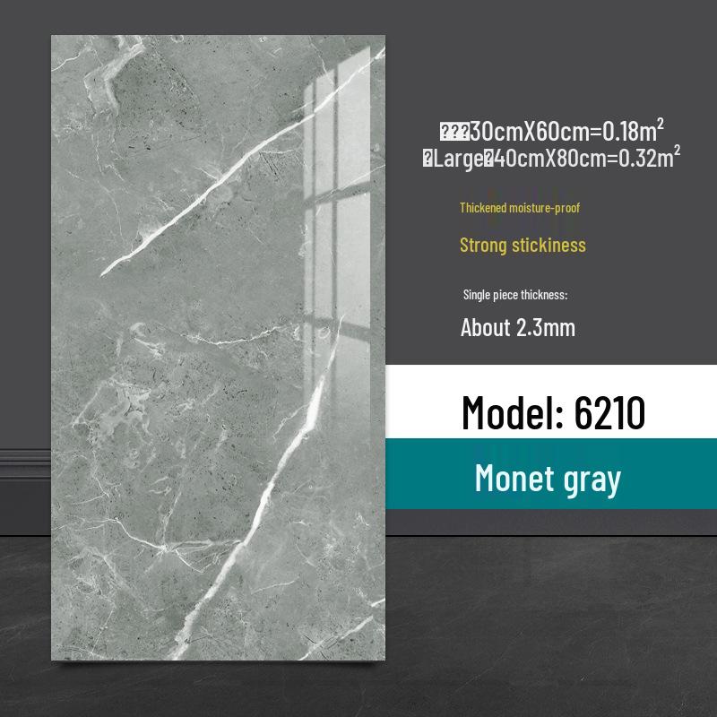 Wasserdichter Marmor Fliesenaufkleber: Selbstkleidende, schimmelresistente PVC-Wandverkleidung für Küchen & Bäder