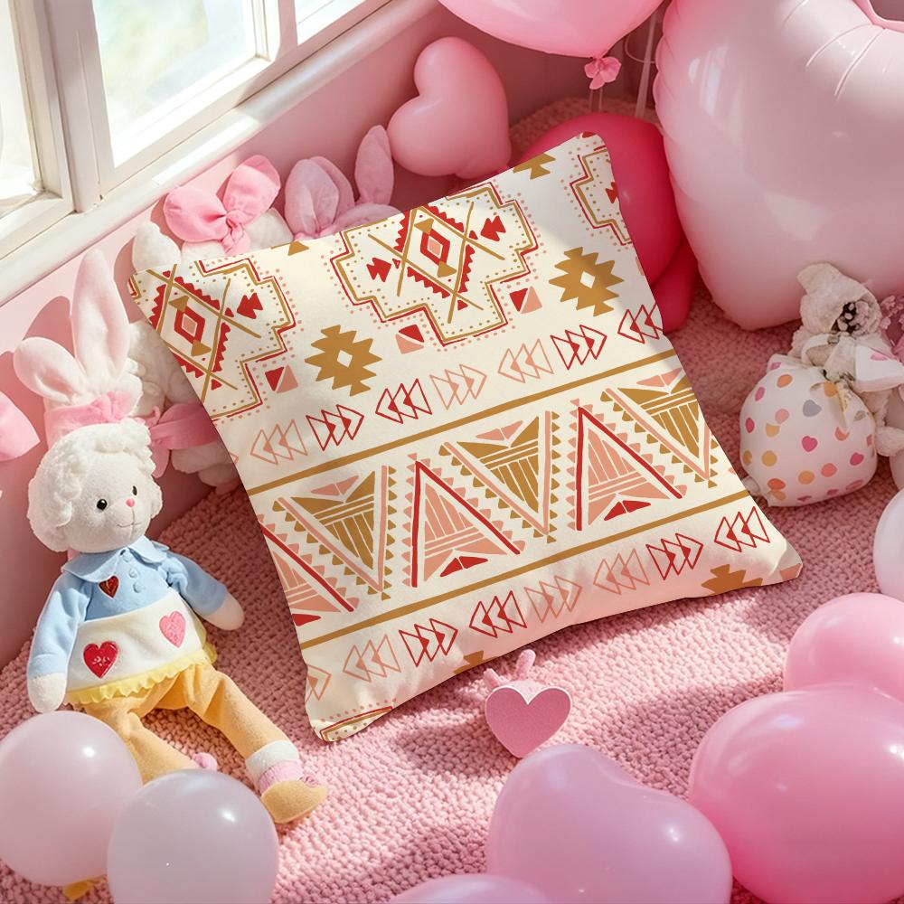 

Bohemian ethnic prints Cushion Cover Pattern Printed Pillowcase for Living Room Sofa Cushion Cover & Bedroom Decor 12x12Inch