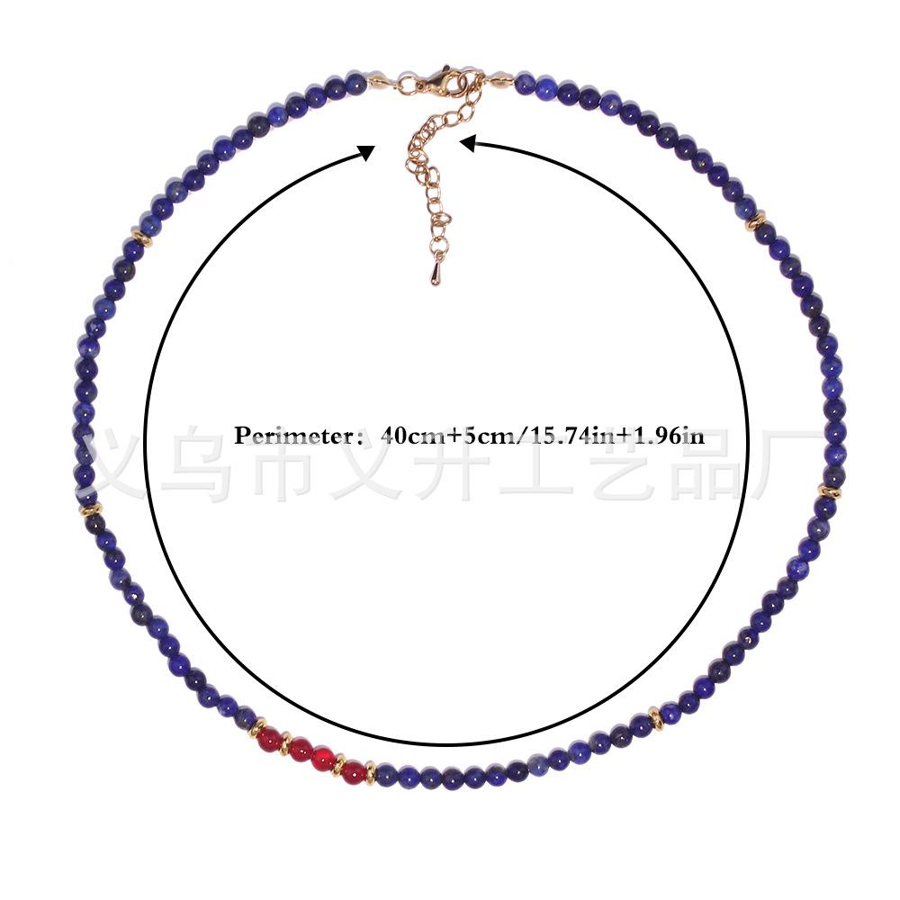 Lapislazuli Halskette Weiblichen Schmuck Frauen Choker Halsketten Femme Damen Party Halskette Modeschmuck