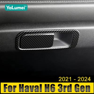 Für Haval H6 3. Gen 2021 2022 2023 2024 HEV PHEV Edelstahl Auto Handschuhfach Beifahrergriff Rahmen Verkleidung Abdeckung Aufkleber