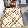 Plaid Pattern Carpet, Brown and Beige Tartan Design for Home Decor Suitable for Use As an Anti-slip for Living Room Bedroom Sofas