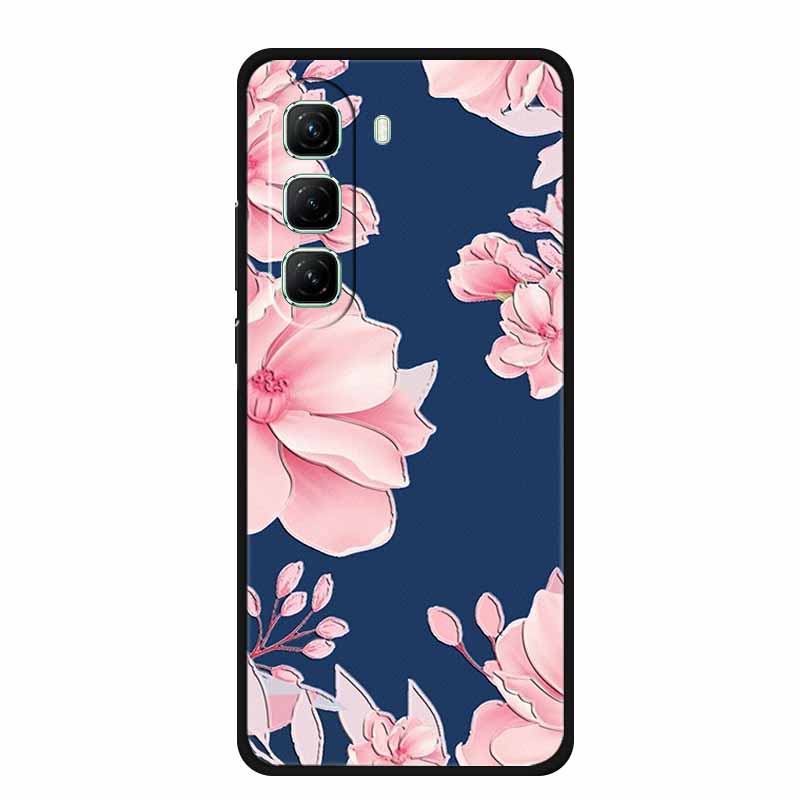 

Для Infinix Hot 50 Pro Plus 4G Чехол 3D Тиснение Цветы Черный Силикон Мягкая Задняя Крышка Для Infinix Hot 50 4G 5G Чехол для Телефона Coque Infinix Hot50ProPlus