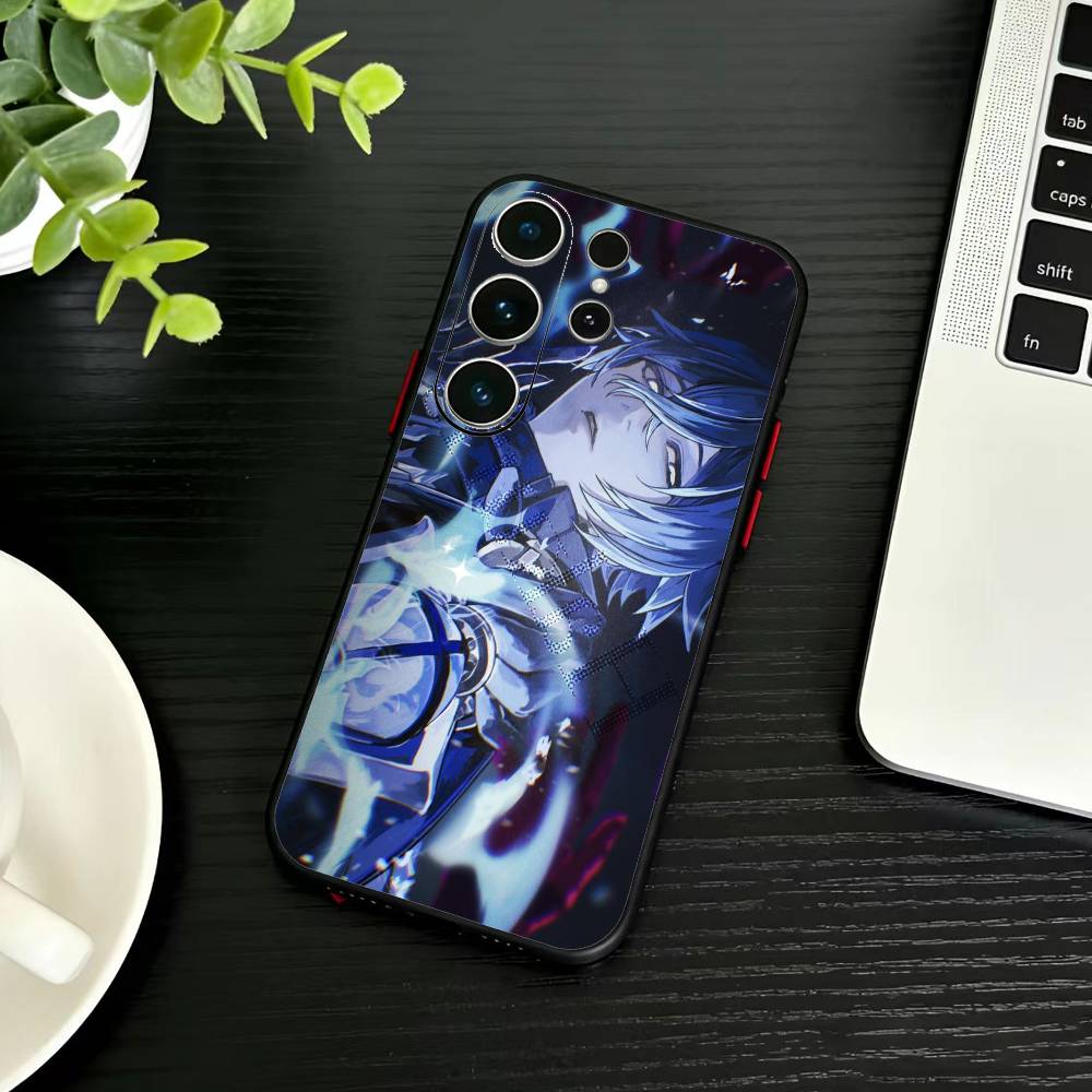 Genshin Y-Kaedehara Kazuha Phone Case For Samsung S26,S25,S24,S23,S22,S30,S21,Ultra,Plus,FE 5G Black Soft Cover