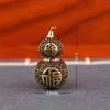 Brass Good Luck Gourd Retro Hollow Relief Craft Wu Lou Fengshui Ornament Success Wealth Longevity Hanging Accessories
