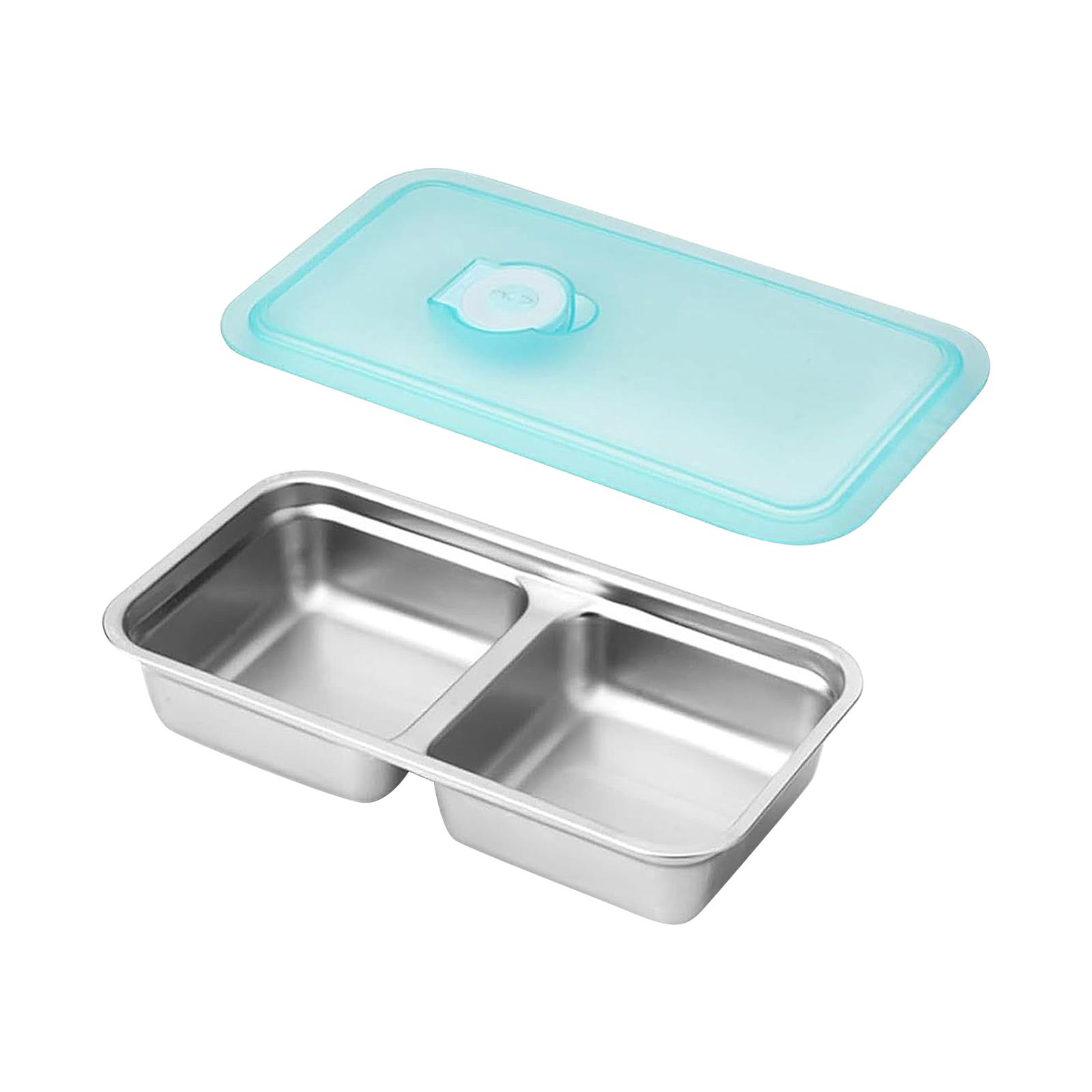 

Stainless Steel Snack Containers With Lids - -Compartment Breathable Food Storage, Reusable Container Set For белый