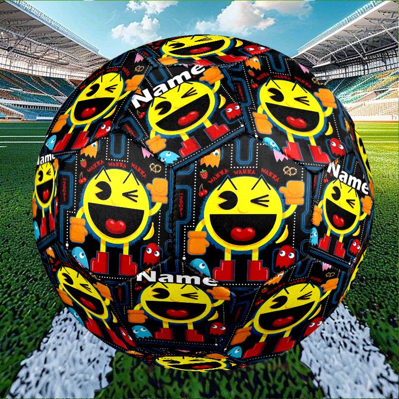 Custom Name Personalized PAC-A Print Size 5 Soccer Ball Training & Match Football, for Team, Kicking, Gift for Football Enthusiasts