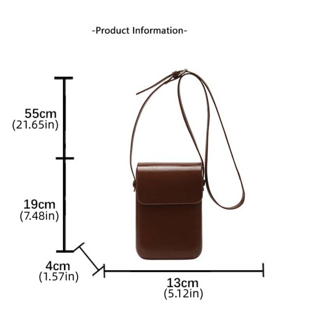 Simple Solid Women Handbags Phone Wallet Phone Shoulder Purses  Mobile Phone Case