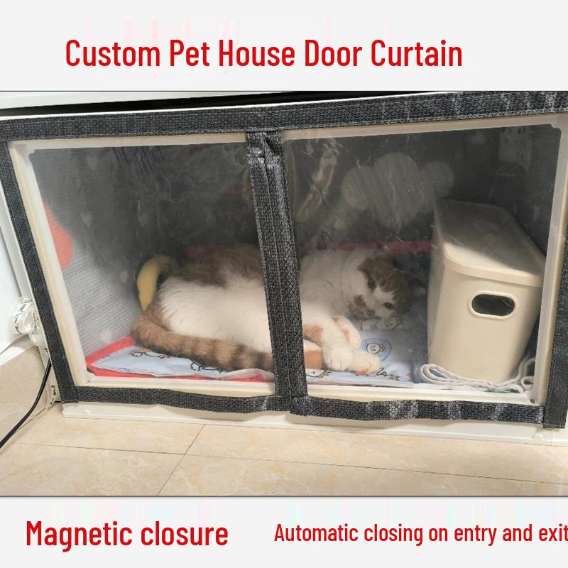 Winter Waterproof & Insulated Pet Door Curtain: Large Dog Kennel & Cat Nest