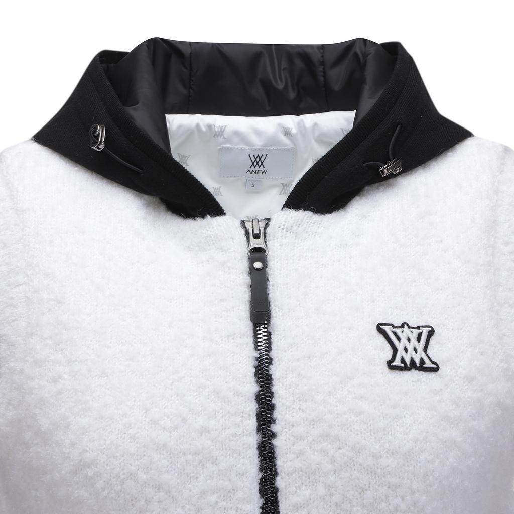 ANEW GOLF W Hoodie Knit Zip-Up Vest_Wh