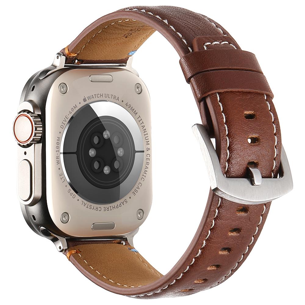 KALEBOL Genuine Cow Leather Watch Strap for Apple Watch Ultra 3 2 1 49mm/Series 11 10 46mm/9 8 7 45mm/SE3 SE2 SE 6 5 4 44mm/3 2 1 42mm