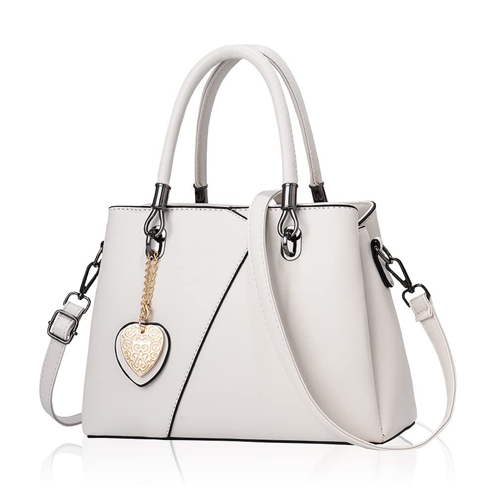 Taška přes rameno pro rameno PU [T.Y.ryanryan] ženy, crossbody, kabelka, taška, kůže, ve tvaru srdce, off-white