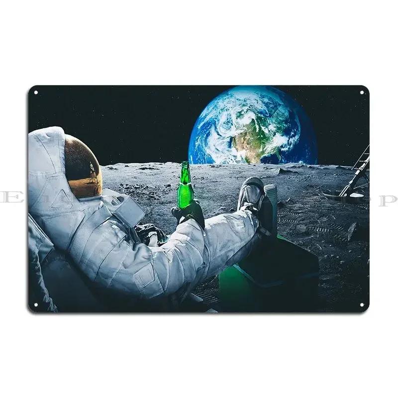 Astronauts Day Off Metal Plaque Poster Painting Vintage Create Wall Cave Living Room Tin Sign Poster
