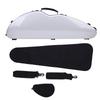 Violin Hard Case Built In Hygrometer Double Strap White Color Carbon Fiber 4 4 Full Size Violin Box Case with Coded Lock