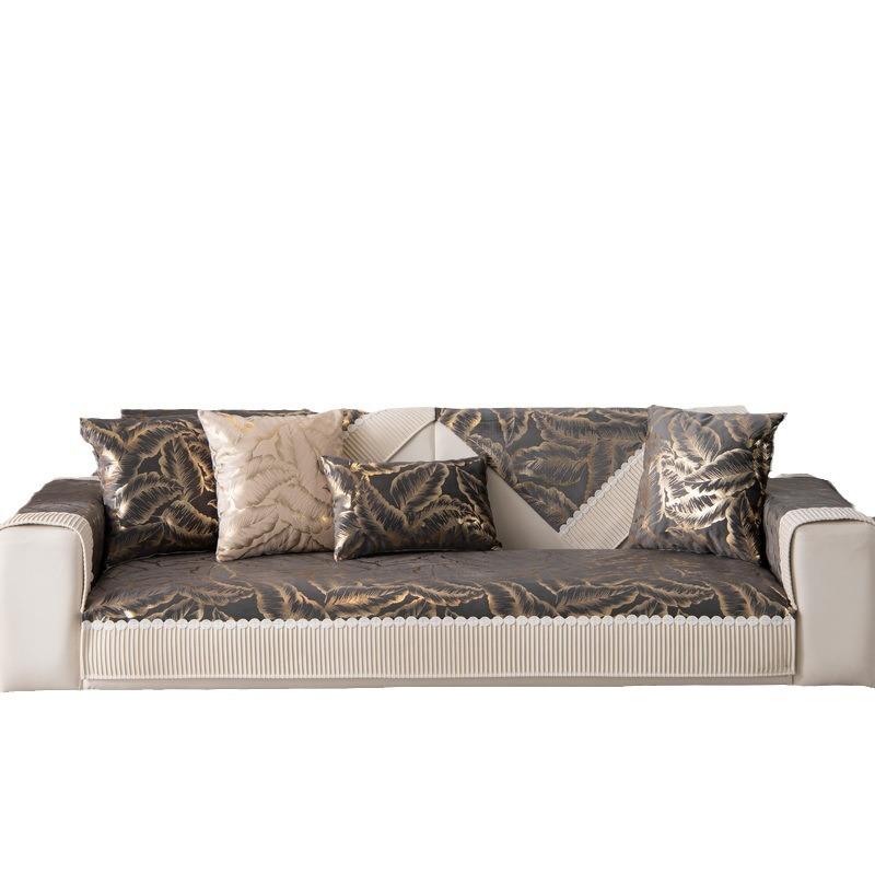 Light Luxury High-Grade Netherlands Velvet Sofa Cushion Autumn and Winter Sofa Cover Towel Winter Leather Sofa Dedicated Cushion